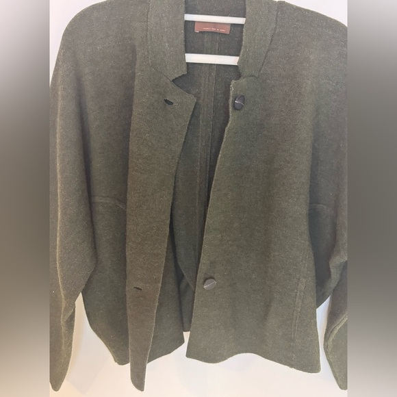 NEW Kerisma Viscose/Angora Blend Olive Green Dolman Sleeve Cardigan Size M/L - Picture 3 of 8